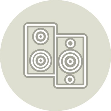 Woofer Satır Çemberi Vektör Simgesi Tasarımı