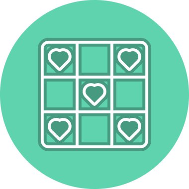 Küp Satırı Çemberi Vektör Simgesi Tasarımı