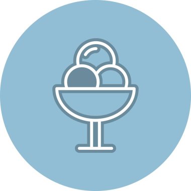 Tatlı Satır Çemberi Vektör Simgesi Tasarımı