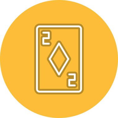 Blackjack Satır Çemberi Vektör Simgesi Tasarımı