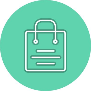 Alışveriş Torbası Çemberi Vektör Simgesi Tasarımı