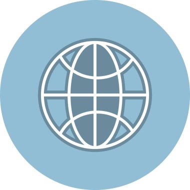 Dünya Satırı Çemberi Vektör Simgesi Tasarımı