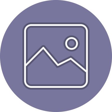 Galeri Çizgisi Çember Vektör Simgesi Tasarımı