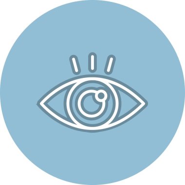 Göz Çizgisi Çemberi Vektör Simgesi Tasarımı