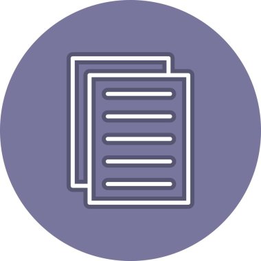 Belge Satırı Çember Vektör Simgesi Tasarımı