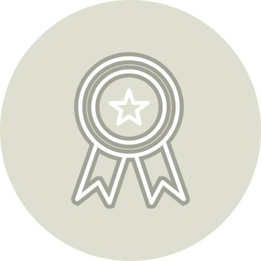 Madalya Satırı Çemberi Vektör Simgesi Tasarımı