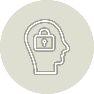 Satır Çemberi Vektör Simgesi Tasarımı Kilitle