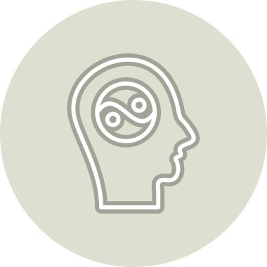 Yang Satır Çemberi Vektör Simgesi Tasarımı