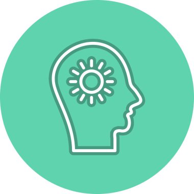 Güneş Çizgisi Çemberi Vektör Simgesi Tasarımı