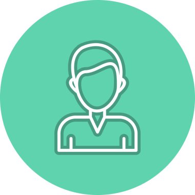 Kullanıcı Satırı Çemberi Vektör Simgesi Tasarımı