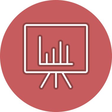 Grafik Satırı Çemberi Vektör Simgesi Tasarımı