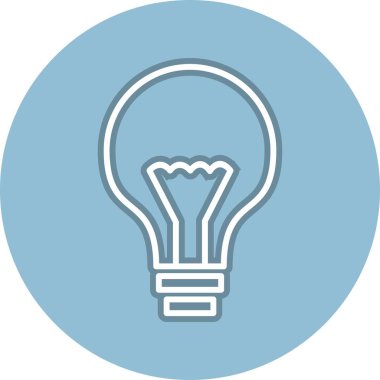 Ampul Hattı Çemberi Vektör Simgesi Tasarımı