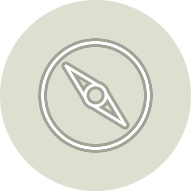 Pusula Satırı Çemberi Vektör Simgesi Tasarımı