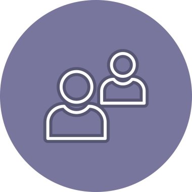 Kullanıcı Satırı Çember Vektör Simgesi Tasarımı