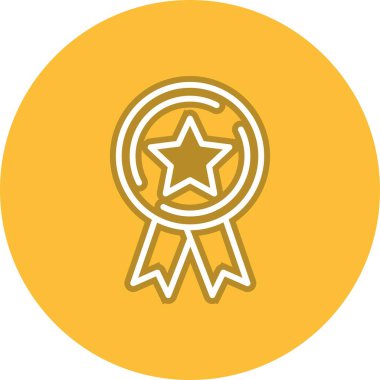 Ödül Satırı Çemberi Vektör Simgesi Tasarımı