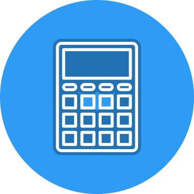 Hesap Makinesi Satır Çemberi Vektör Simgesi Tasarımı