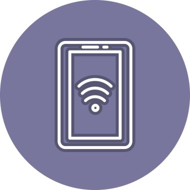 Wifi Satır Çemberi Vektör Simgesi Tasarımı