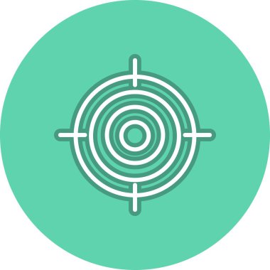 Hedef Satır Çemberi Vektör Simgesi Tasarımı