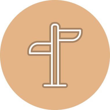 Kılavuz Satır Çemberi Vektör Simgesi Tasarımı