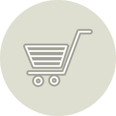 Trolly Satır Çemberi Vektör Simgesi Tasarımı