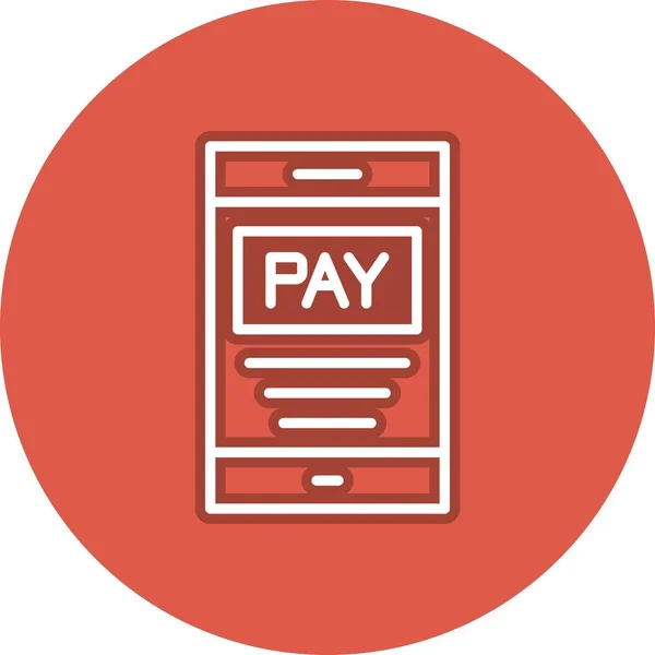 Pay Line Circle Vector Icon Desig — Stockvector