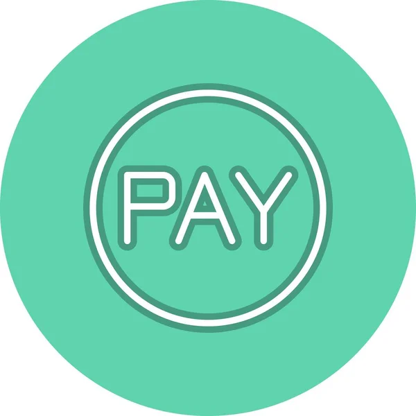 Pay Line Circle Vector Icon Desig — Stockvektor