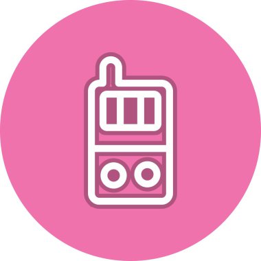 Telsiz Hattı Çember Vektör Simgesi Tasarımı