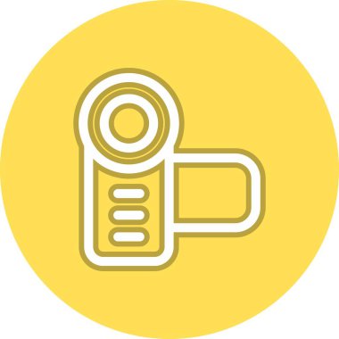 Video Kayıt Satırı Çemberi Vektör Simgesi Tasarımı