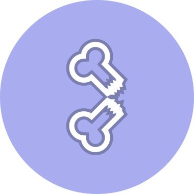 Kırık Kemik Çizgisi Çemberi Vektör Simgesi Tasarımı