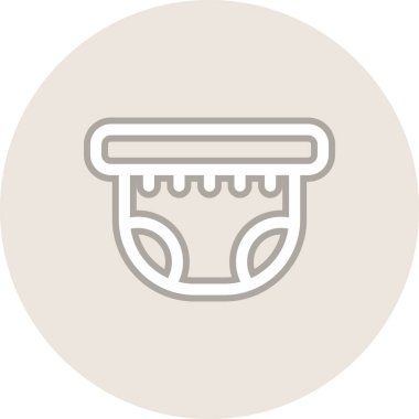 Bez Çizgisi Çember Vektör Simgesi Tasarımı