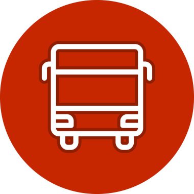 Otobüs Hattı Çemberi Vektör Simgesi Tasarımı