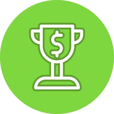 Kazanan Satır Çemberi Vektör Simgesi Tasarımı