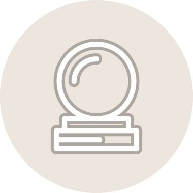 Kristal Top Çizgisi Çember Vektör Simgesi Tasarımı