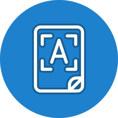 Ocr Satır Çemberi Vektör Simgesi Tasarımı