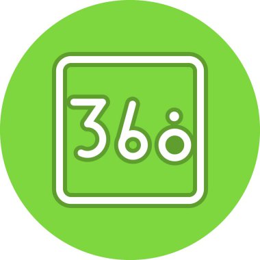 Sanal Tur Çizgisi Çember Vektör Simgesi Tasarımı