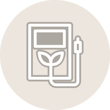 Eko Yakıt Hattı Çember Vektör Simgesi Tasarımı