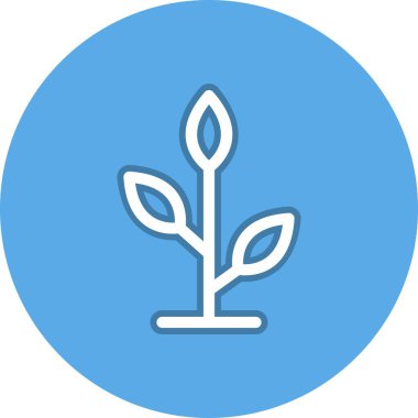 Bitki Hattı Çemberi Vektör Simgesi Tasarımı