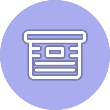 Depolama Kutusu Satır Çemberi Vektör Simgesi Tasarımı