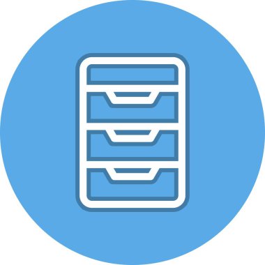 Sunucu Satırı Çember Vektör Simgesi Tasarımı