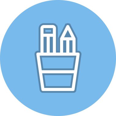 Kalem Satırı Çember Vektör Simgesi Tasarımı