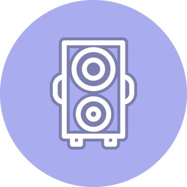 Hoparlör Satırı Vektör Simgesi Tasarımı