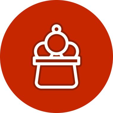 Icecream Satır Çemberi Vektör Simgesi Tasarımı