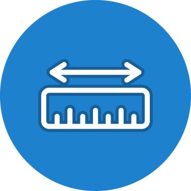 Ölçü Satırı Çemberi Vektör Simgesi Tasarımı