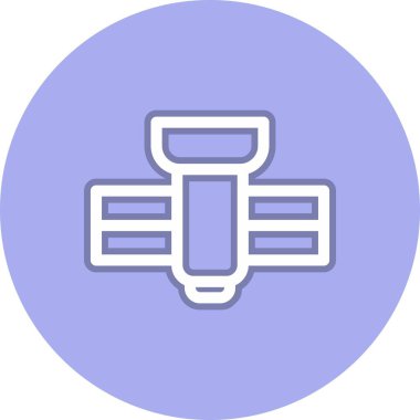 Uydu Satırı Çember Vektör Simgesi Tasarımı