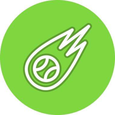 Meteor Çizgisi Çember Vektör Simgesi Tasarımı