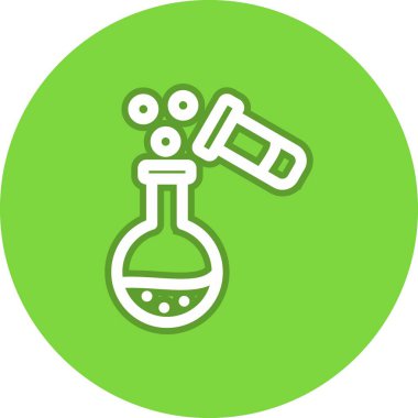 Deney Satırı Çemberi Vektör Simgesi Tasarımı