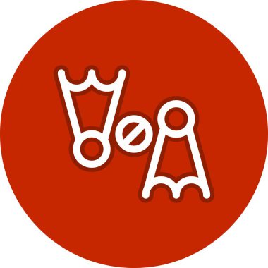 Fins Satır Çemberi Vektör Simgesi Tasarımı Yok