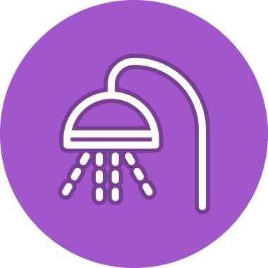 Duş Hattı Çemberi Vektör Simgesi Tasarımı