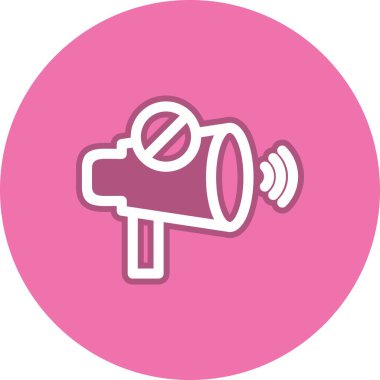 Bağrışma Çizgisi Çemberi Vektör Simgesi Tasarımı Yok