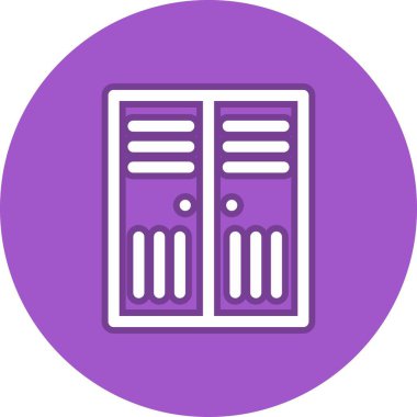 Dolap Satırı Çember Vektör Simgesi Tasarımı